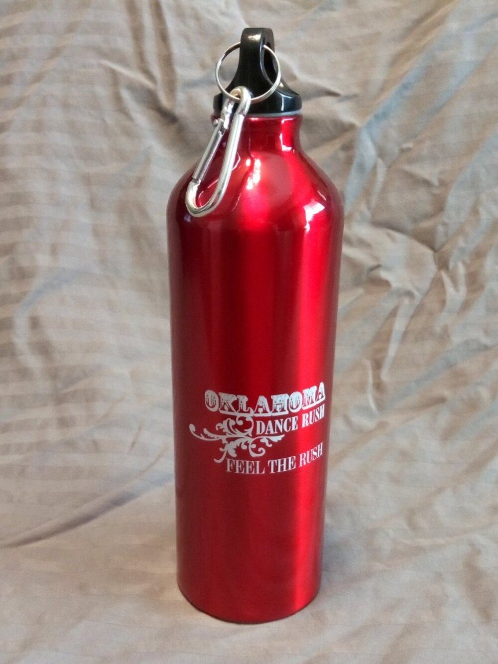 Souvenir Collectible Oklahoma Dance Rush 26oz Red Aluminum Water Bottle